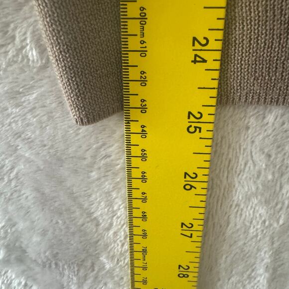 Talbots Women's Pure Italian Merino Wool Lightweight Metallic Sweater‎ L Brown - Picture 8 of 8